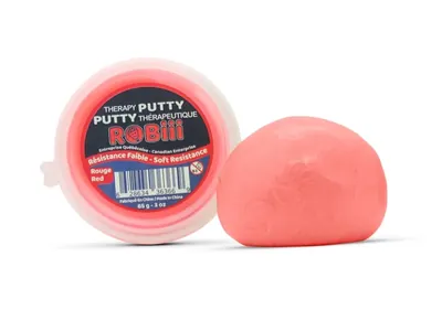 Putty thérapeutique rouge, résistance faible, boîtier de 85 g