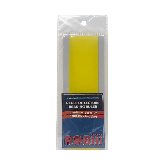 Règle de lecture XL jaune dans son emballage Robiii