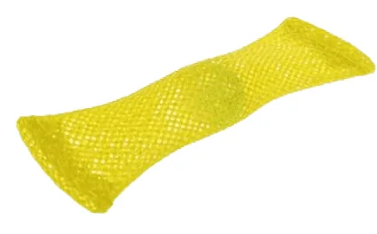 Tubiii jaune couché, vue de côté