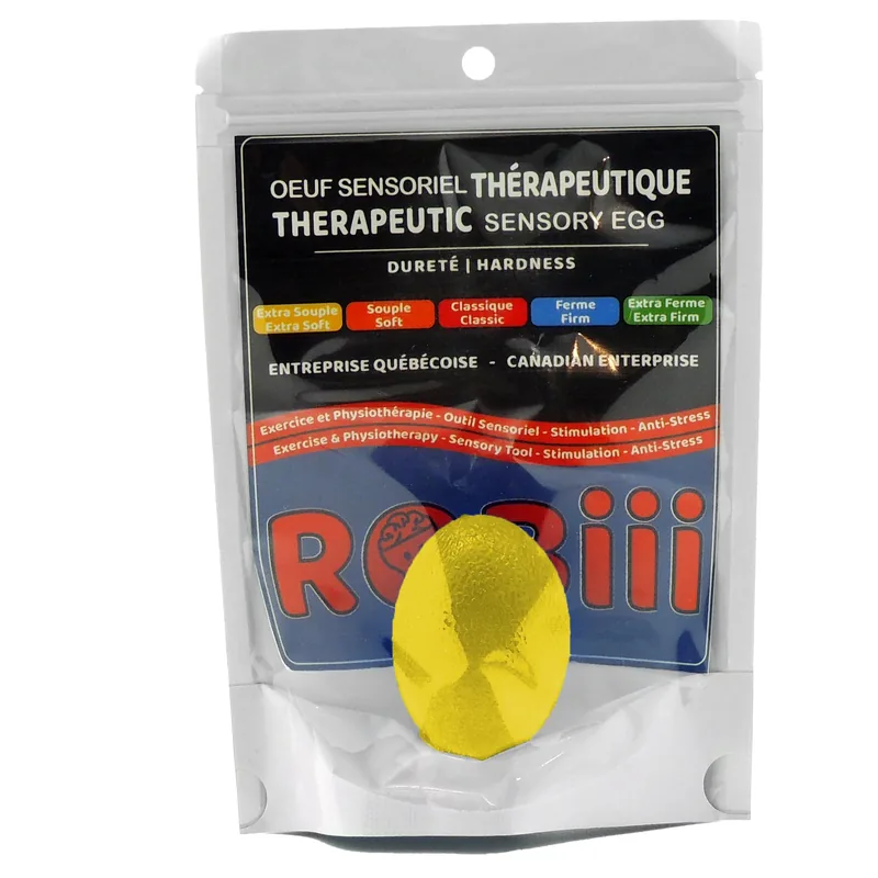 Œuf Sensoriel thérapeutique Jaune extra-souple