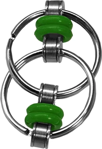 Flippiii Chain verte : maillons de chaîne et deux anneaux en métal