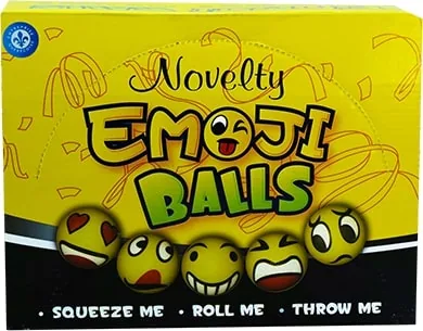 Boîte présentoir des balles anti-stress Emoji, fermée