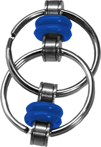 Flippiii Chain bleue : maillons de chaîne et deux anneaux en métal