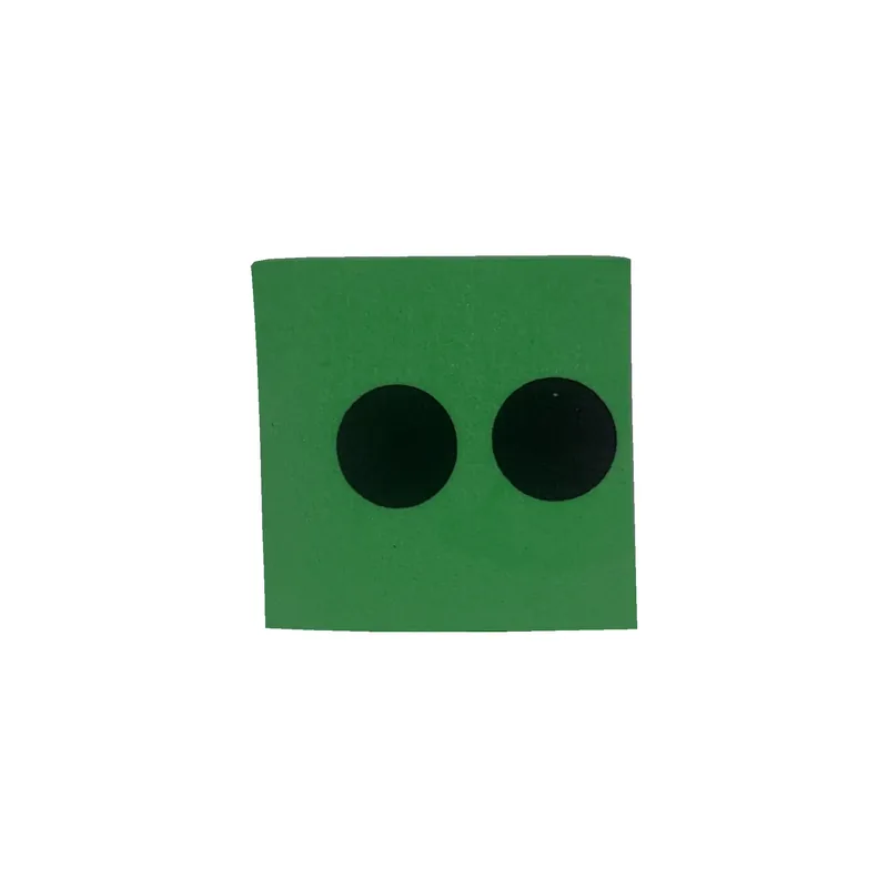 Dé en mousse vert, face deux