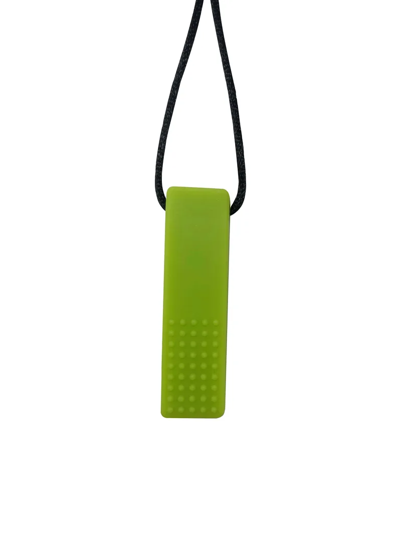 Collier à mâcher Brique vert, vue de dos