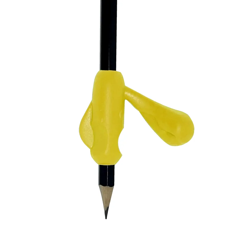 Prise jaune avec support d'index installée sur un crayon