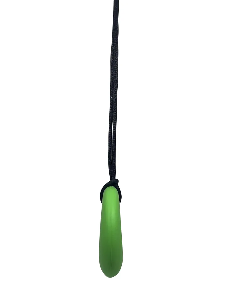 Pendentif barre vert du collier mâchouilleur