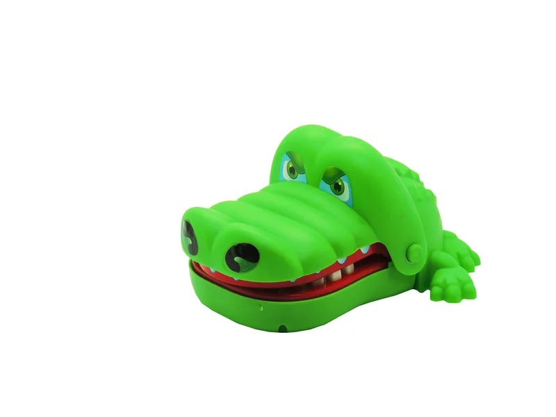 Crocodile du jeu gueule fermée, vue de côté