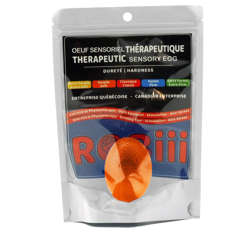 Œuf Sensoriel thérapeutique Orange souple