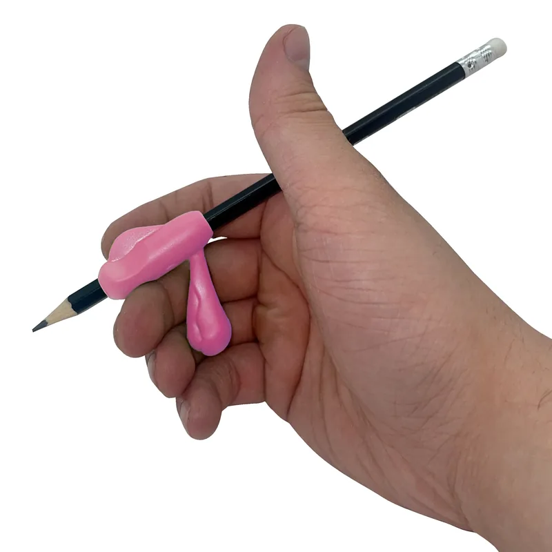 Prise rose avec support tenue en trépied sur un crayon