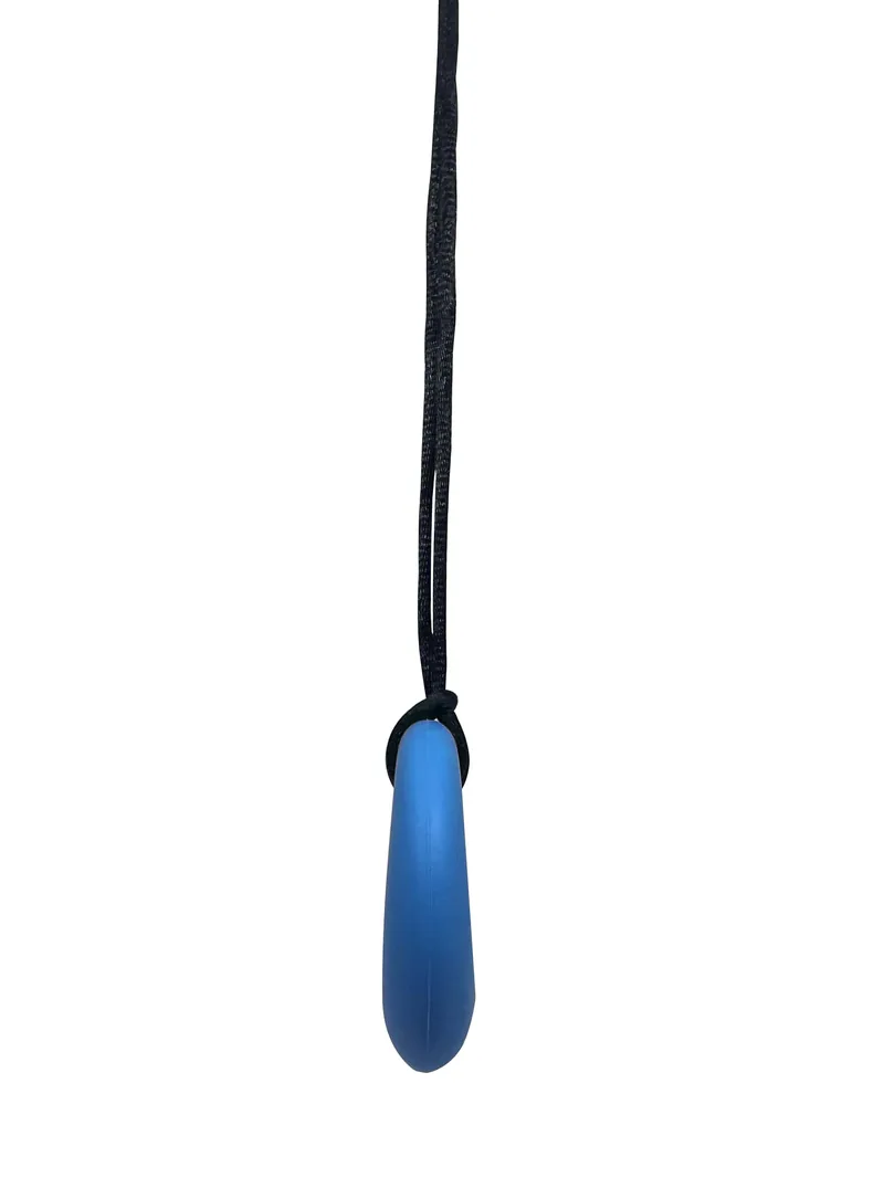 Pendentif barre bleu du collier mâchouilleur extra-dur