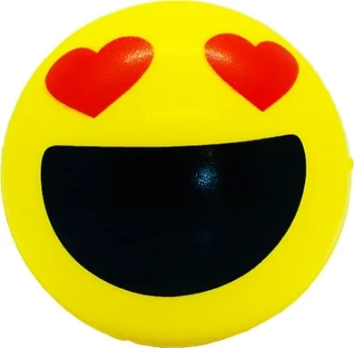 Balle anti-stress Emoji aux yeux en cœur