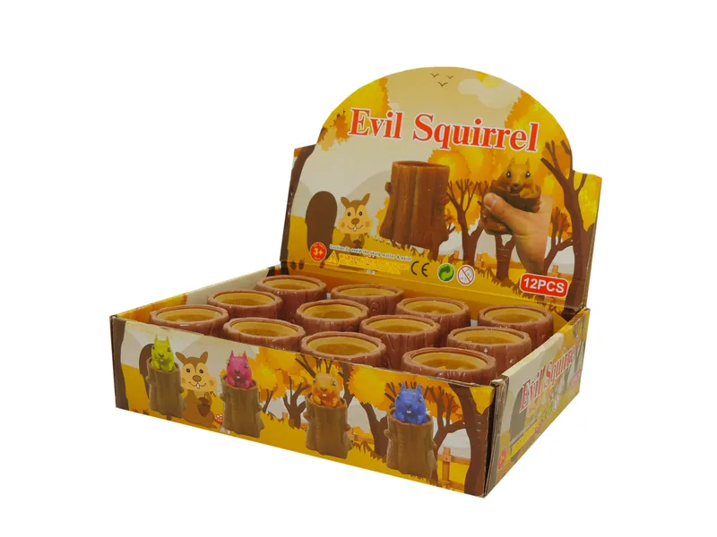 Écureuils Squeeziii dans leur présentoir