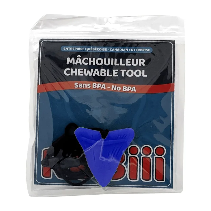 Collier à mâcher Dent de requin bleu dans son emballage Robiii