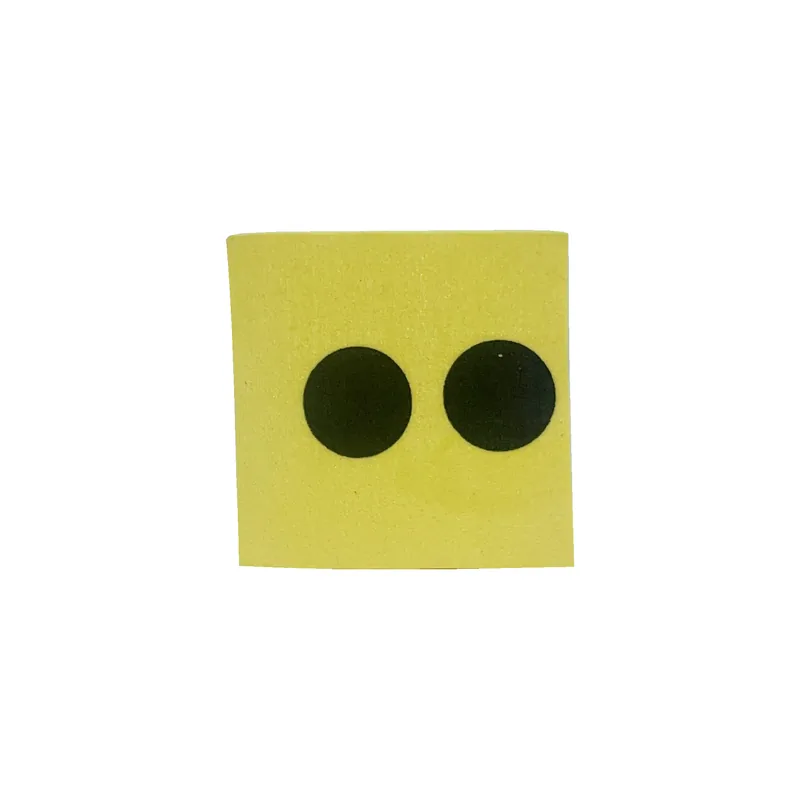 Dé en mousse jaune, face deux