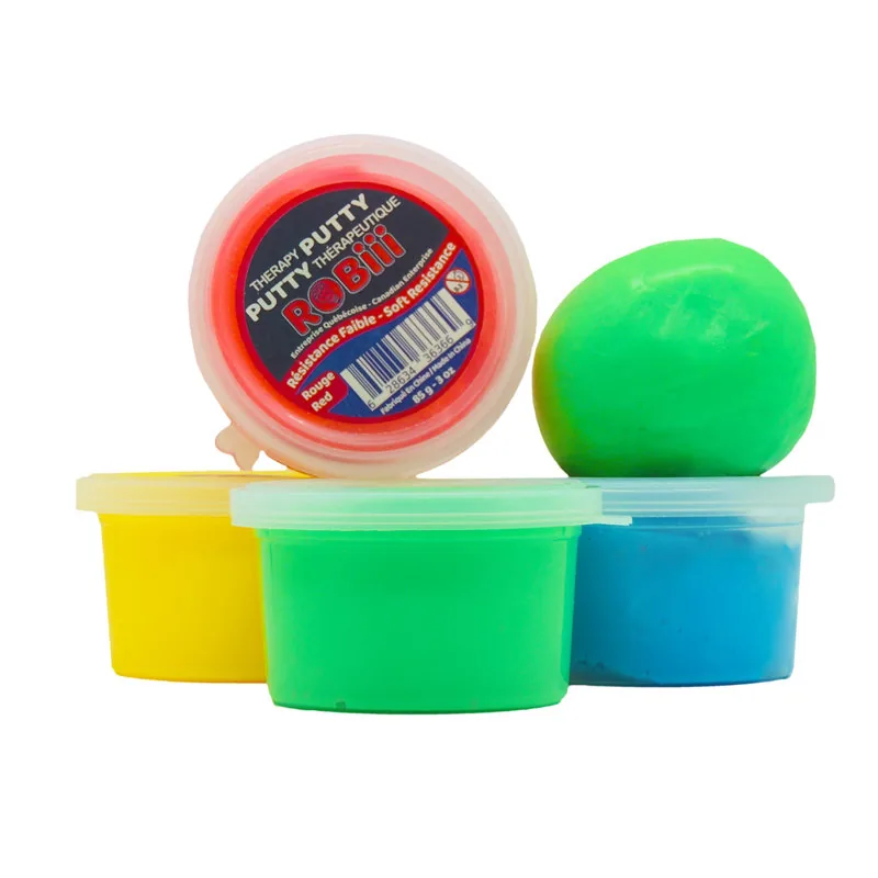 Pots de putty thérapeutique en quatre couleurs de résistance