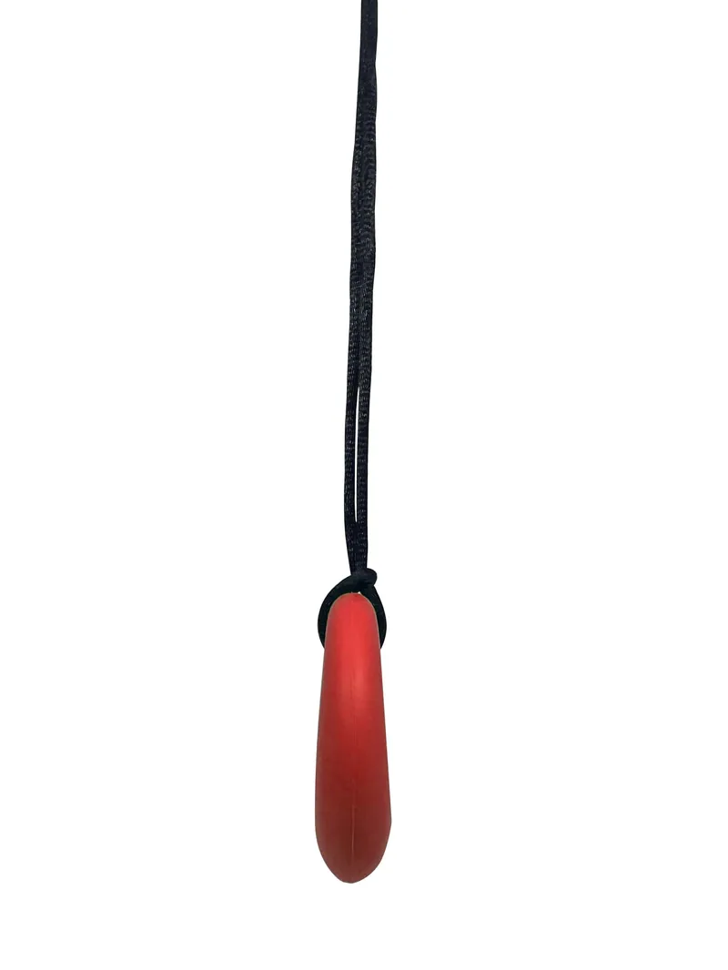 Pendentif barre rouge du collier mâchouilleur